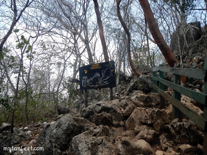 Hiking and cave entrance 