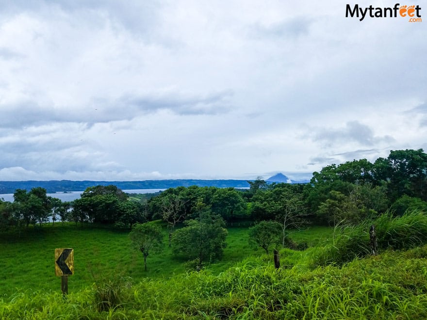 views of lake arenal volcano 