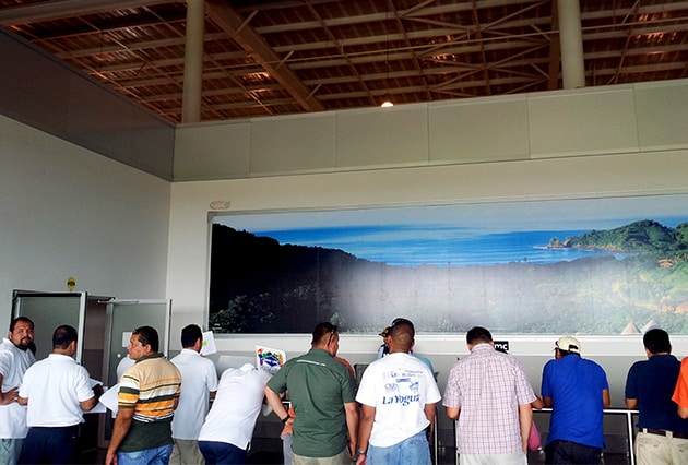 Liberia Airport Costa Rica - waiting area inside the airport