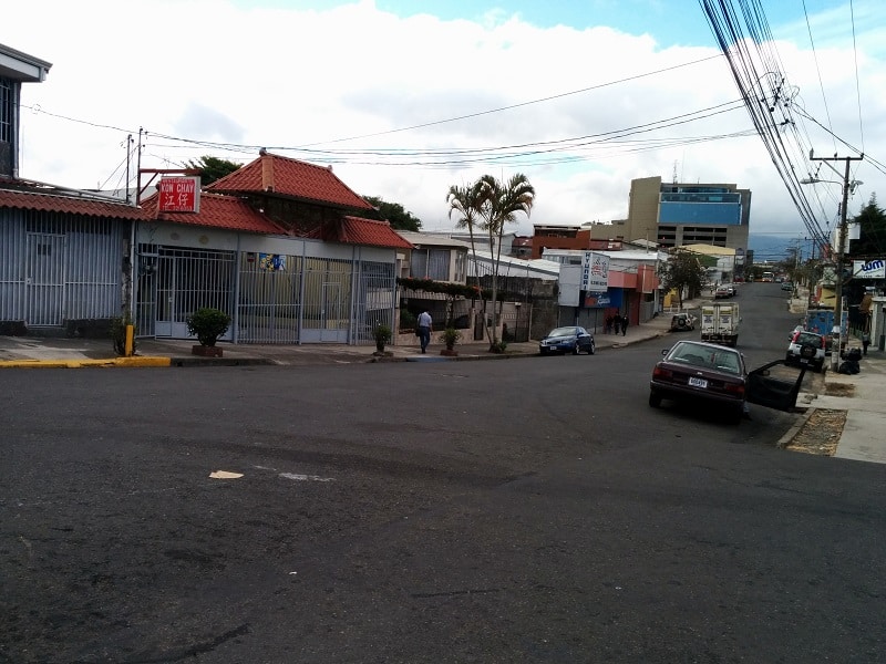 taking the bus from san jose to playas del coco street of pulmitan bus station in san jose