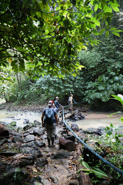 San Pedrillo and Sirena Station in Corcovado National Park - waterfall San Pedrillo trail