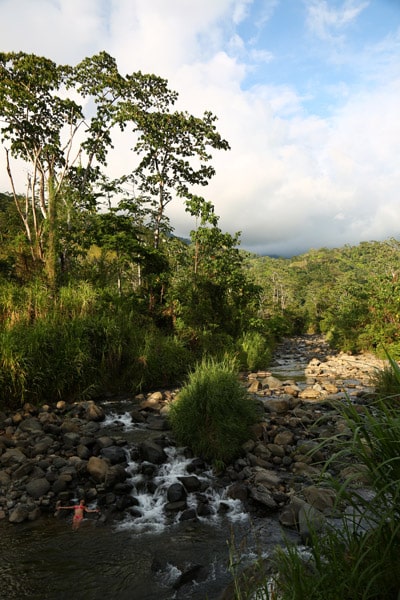 Rio Uvita that runs by Manoas, a glamping and apartment rentals resort in Uvita