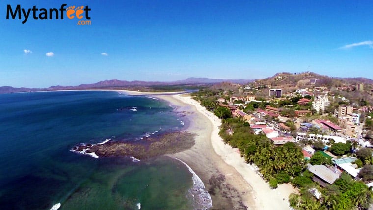 Tamarindo aerial photo differences tama vs jaco