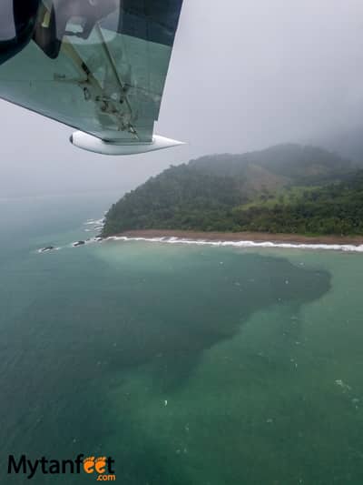 Flying San Jose to Quepos with Nature Air - views of Uvita