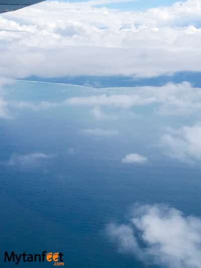 Flying San Jose to Quepos with Nature Air - views of Uvita