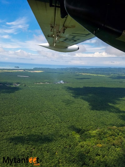 Flying San Jose to Quepos with Nature Air - views of manuel antonio