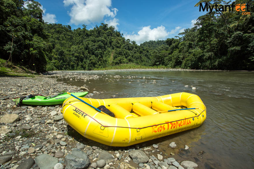 2 day white water rafting trip in Costa Rica: start of day 1