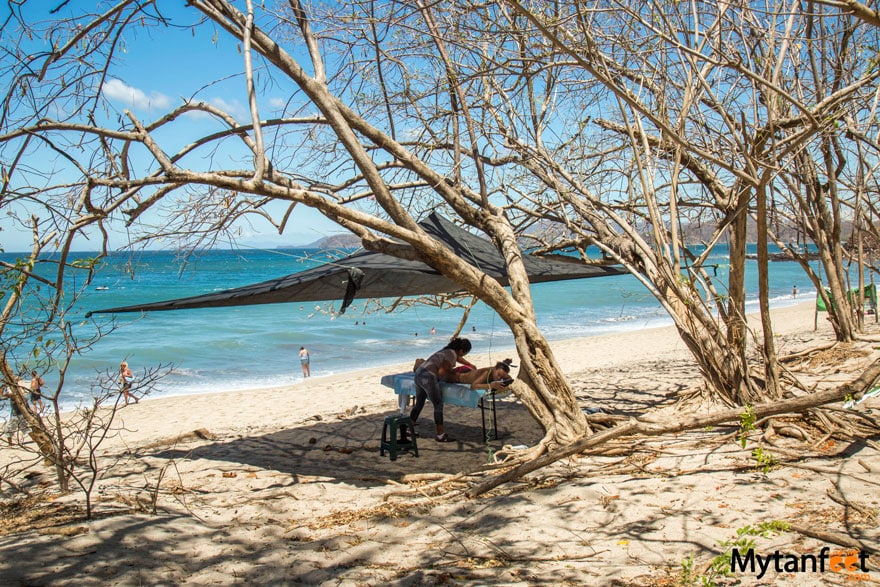 things to do in playa conchal - massage on the beach