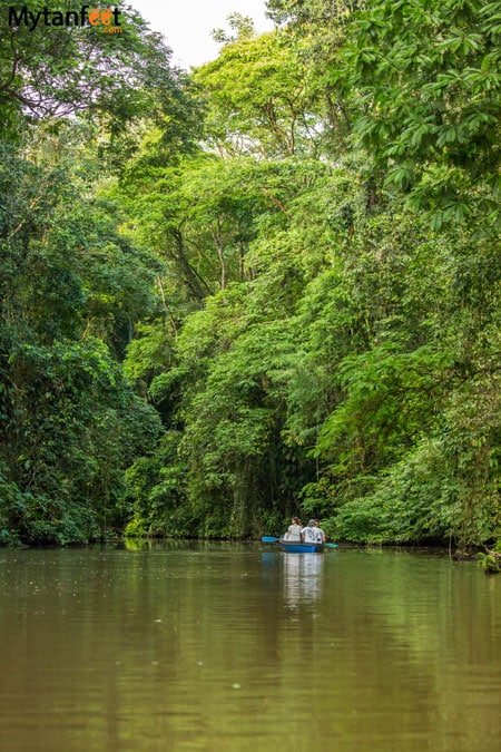 Kayaking through Tortuguero National Park