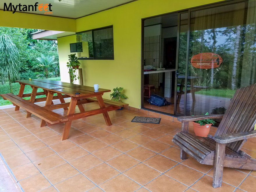 Airbnb in Arenal - backyard