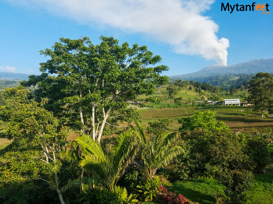 turrialba volcano view from guayabo lodge