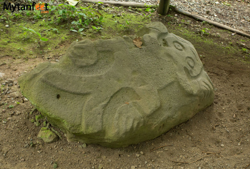 guayabo national monument - carved statue