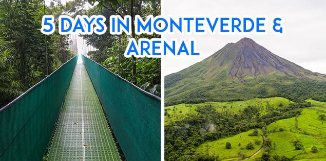 5 day Arenal and Monteverde Itinerary featured