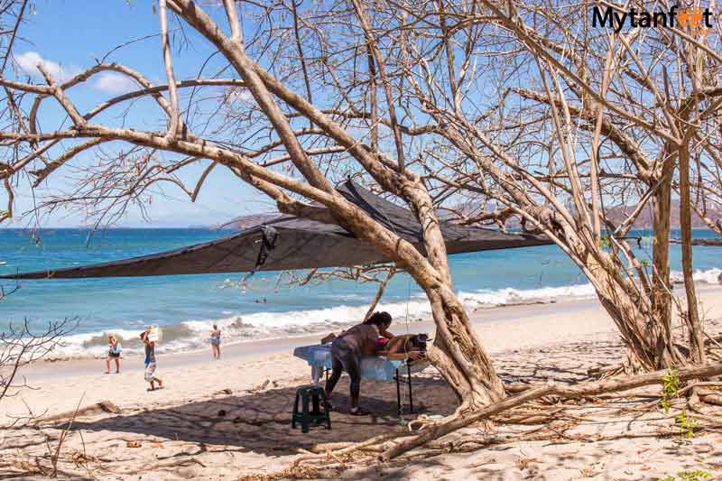 Massage on Conchal beach Massage on the beach