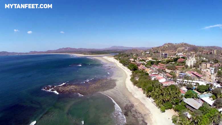 Tamarindo beach aerial picture Best places in Costa Rica for first time visitors - Playa Tamarindo
