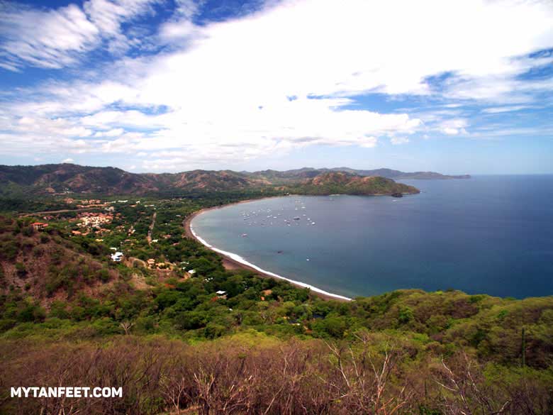 Playas del Coco view from a hill