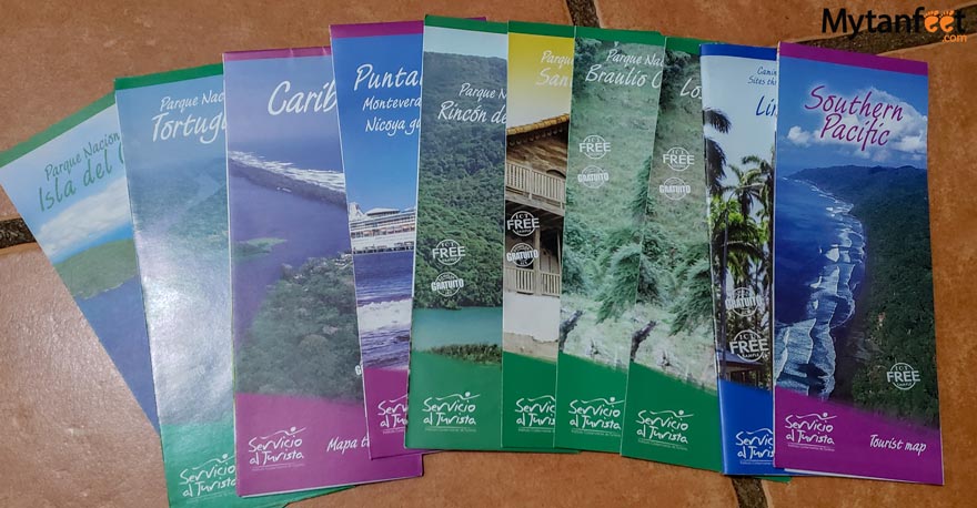 Costa Rica maps and brochures