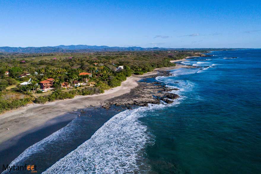 A few hotels on Playa Negra beach