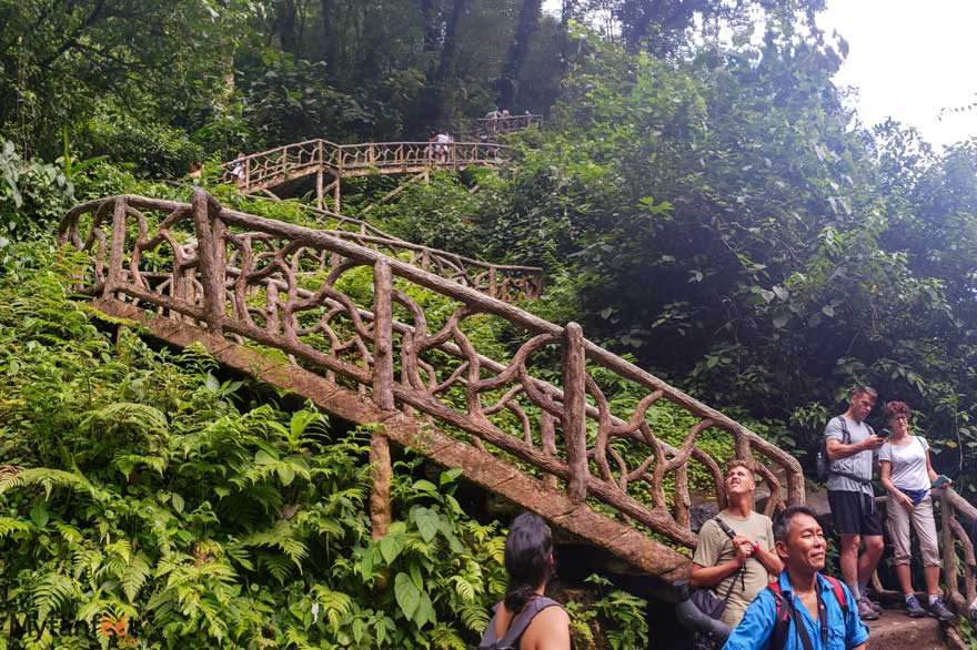 Steps going back up from the waterfall