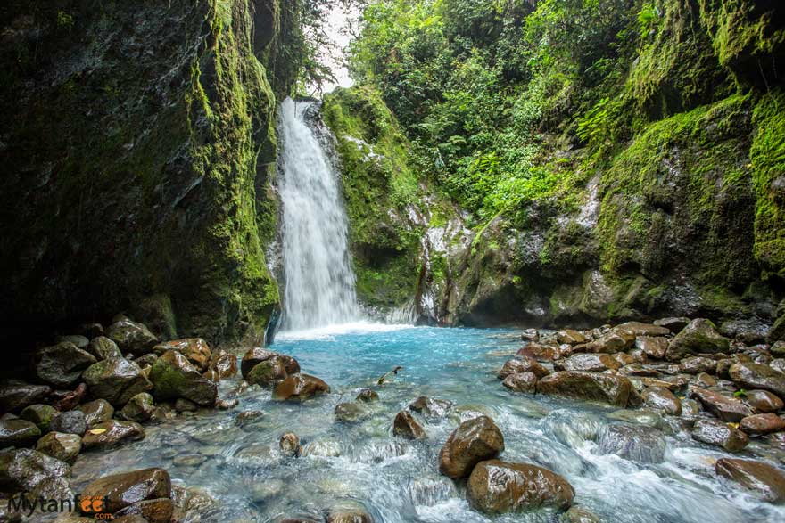 Blue Falls of Costa Rica second waterfall