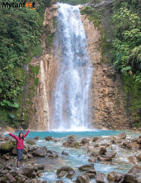 Blue falls of costa rica first waterfall