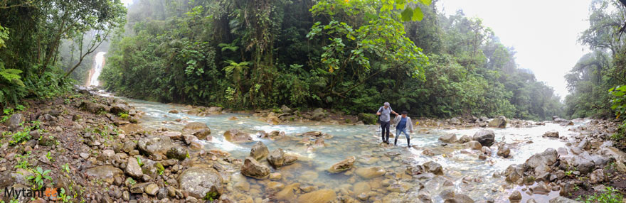 Crossing the Blue Falls