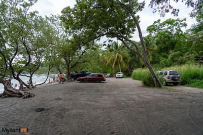 Playa Prieta parking lot