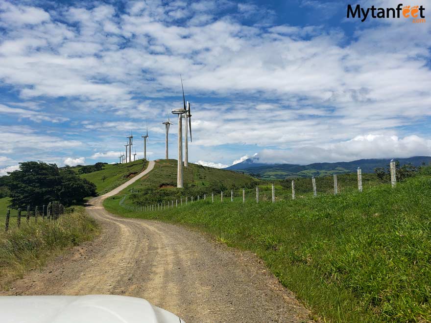 driving guanacaste to arenal tilaran windmills