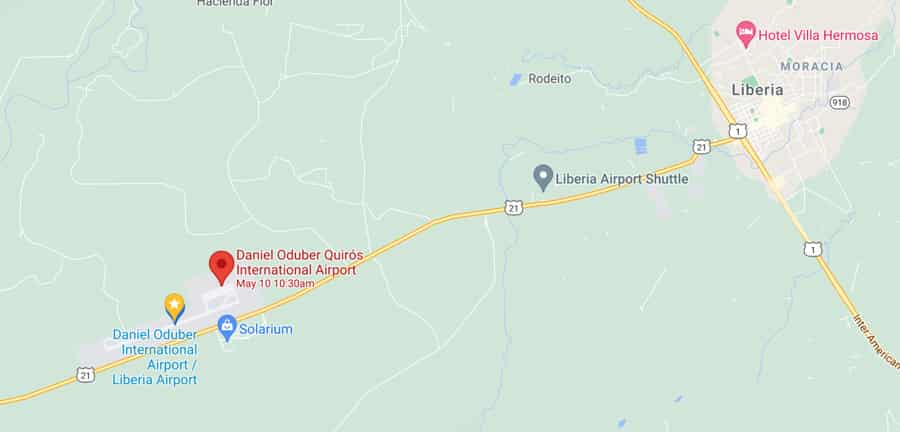 Liberia International Airport Best Airport For Guanacaste   Liberia International Airport Map 