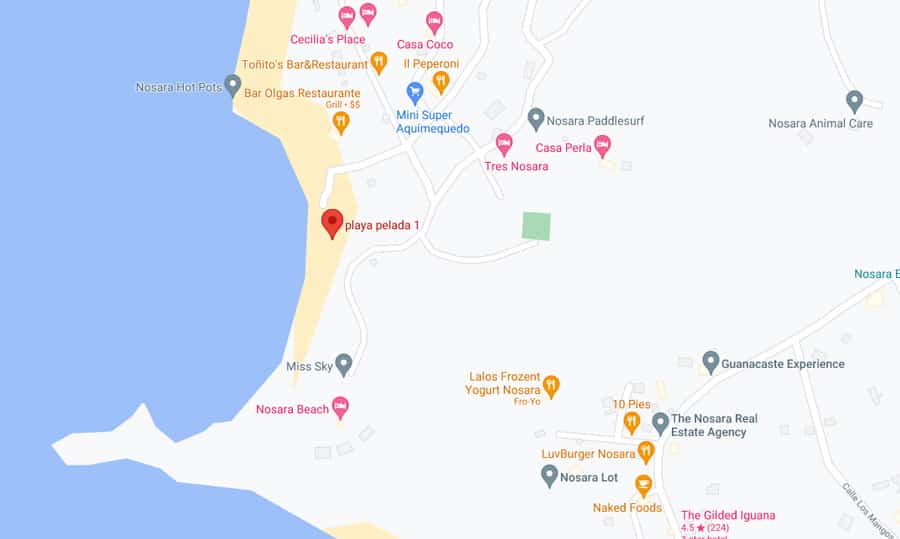 Playa Pelada Map 