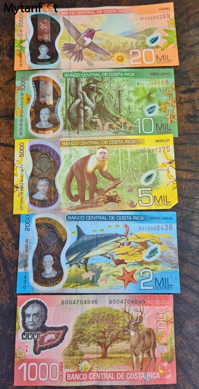 Costa Rica Money Handling Currency US Dollars In Costa Rica   Costa Rican Colones 