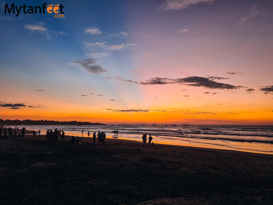 tamarindo 5 days itinerary sunset