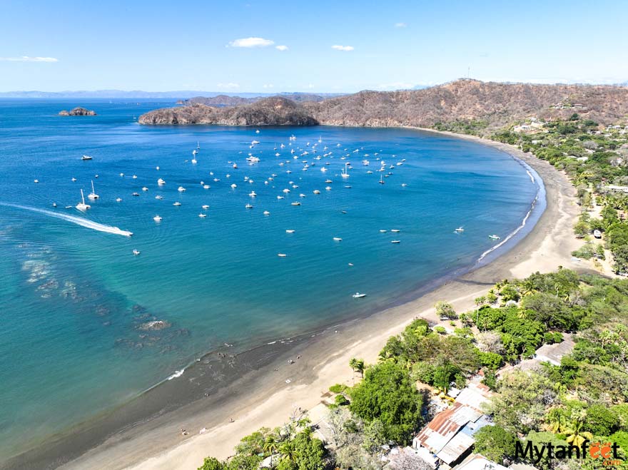 playas del coco aerial shot of beach