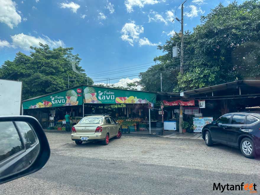 drive from san jose to tamarindo orotina fruit stands