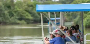 cano negro wildlife refuge by boat at los chiles