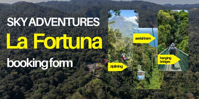 sky adventures la fortuna booking form