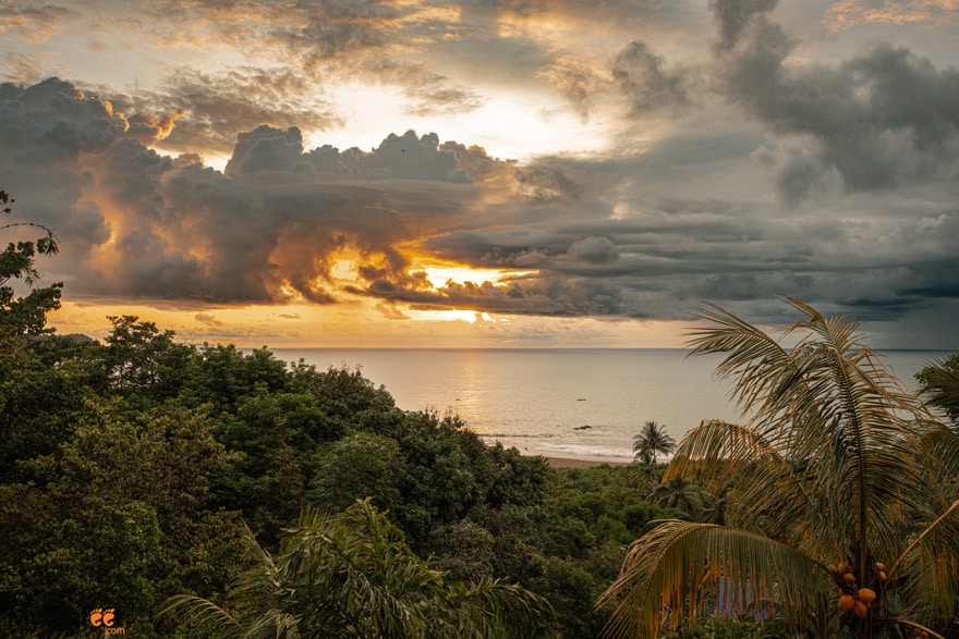 Sunset from Tranquilo Lodge villa 