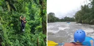 adrenaline canopy and rafting tour booking page featured image