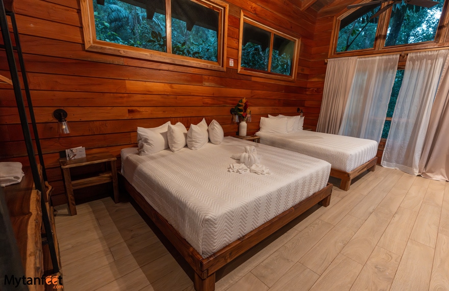 Deluxe treehouse beds at Maquenque eco lodge 