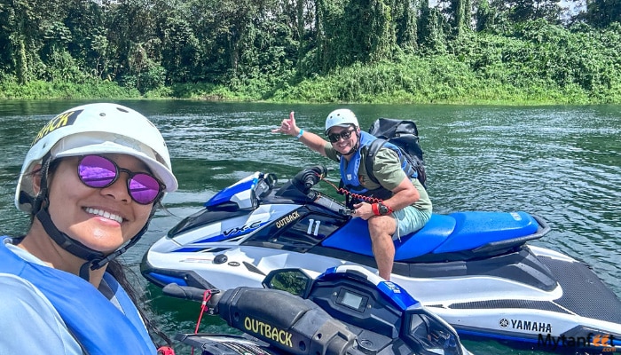 jet skiing on lake arenal