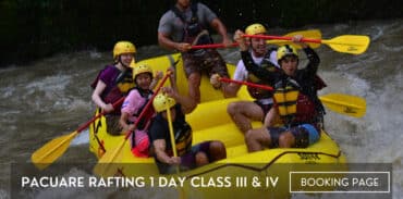 Pacuare white water rafting class III and IV